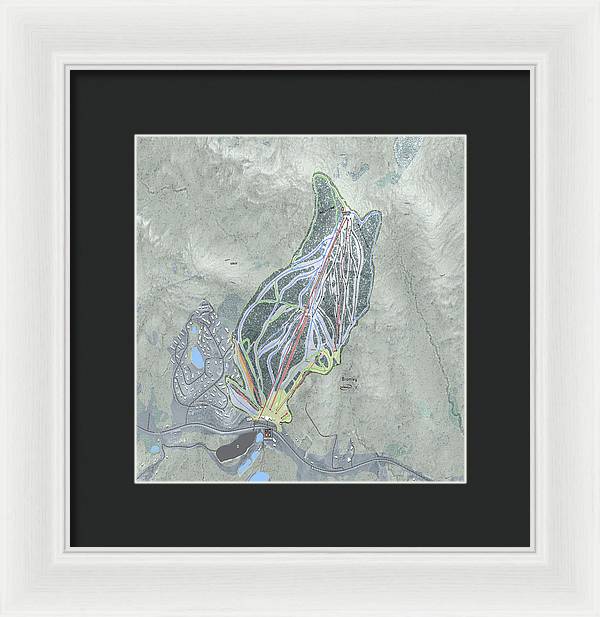 Bromley Ski Trail Map - Framed Print - Powderaddicts