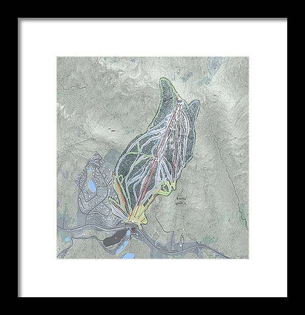 Bromley Ski Trail Map - Framed Print - Powderaddicts
