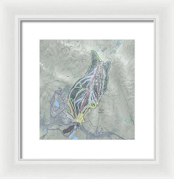 Bromley Ski Trail Map - Framed Print - Powderaddicts