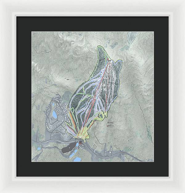 Bromley Ski Trail Map - Framed Print - Powderaddicts
