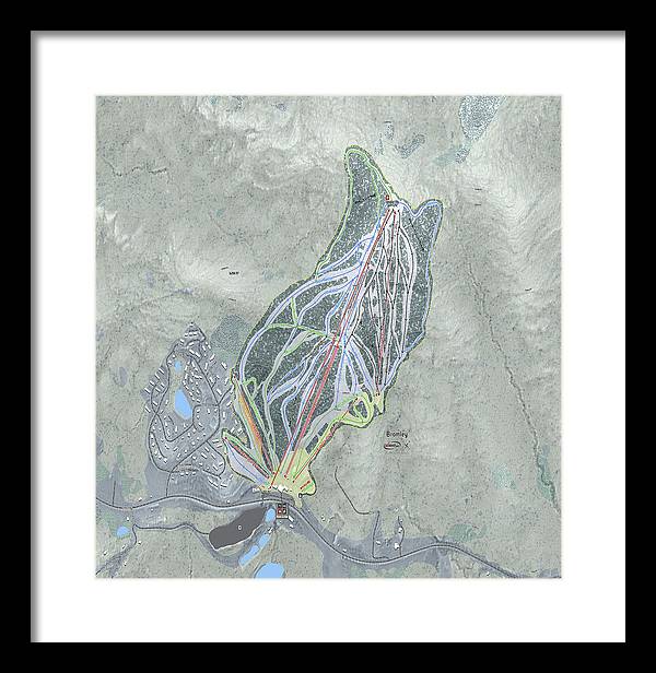 Bromley Ski Trail Map - Framed Print - Powderaddicts