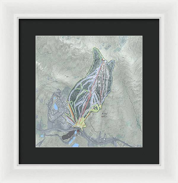 Bromley Ski Trail Map - Framed Print - Powderaddicts