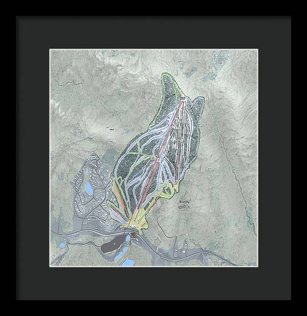 Bromley Ski Trail Map - Framed Print - Powderaddicts