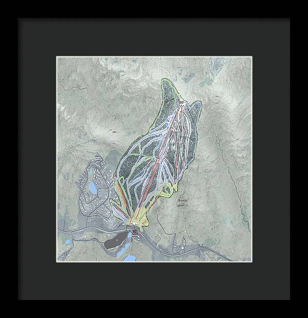 Bromley Ski Trail Map - Framed Print - Powderaddicts