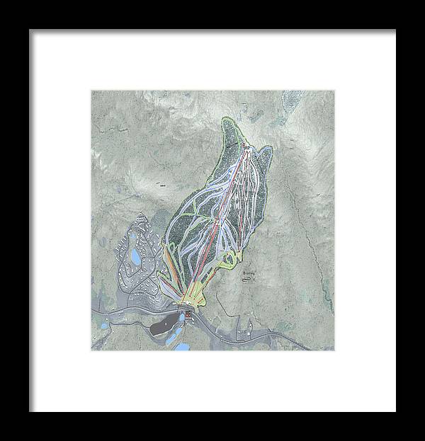 Bromley Ski Trail Map - Framed Print - Powderaddicts