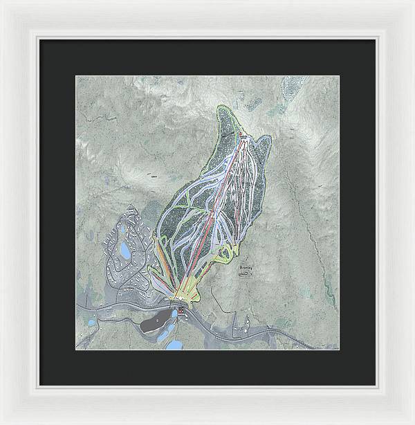 Bromley Ski Trail Map - Framed Print - Powderaddicts