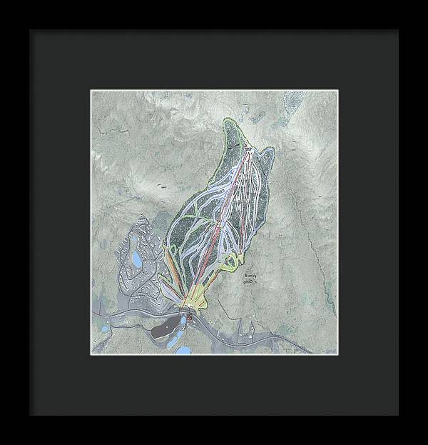 Bromley Ski Trail Map - Framed Print - Powderaddicts