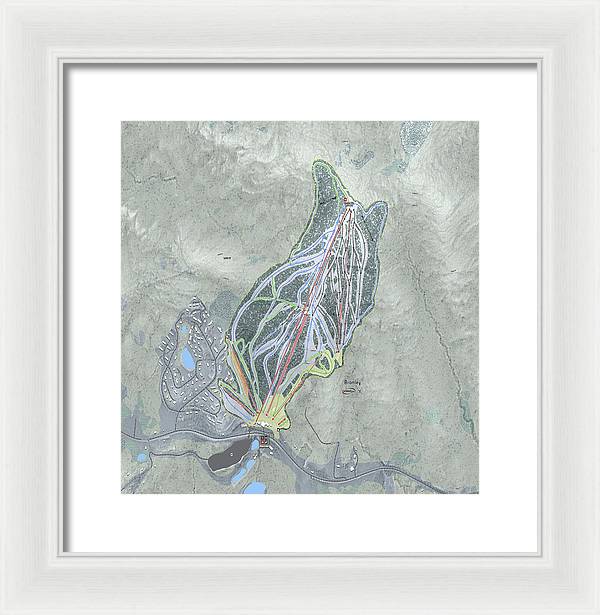 Bromley Ski Trail Map - Framed Print - Powderaddicts