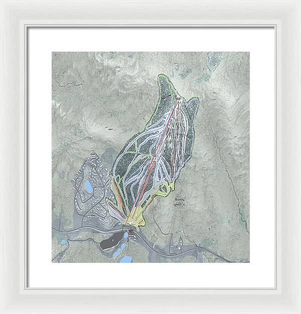 Bromley Ski Trail Map - Framed Print - Powderaddicts