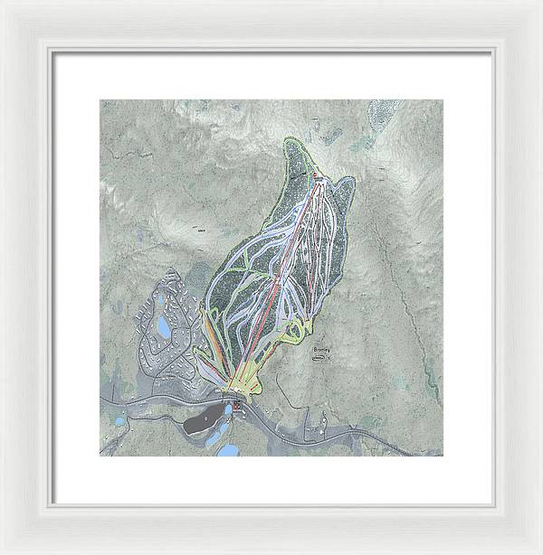 Bromley Ski Trail Map - Framed Print - Powderaddicts