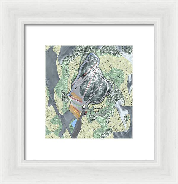 Bruce Mound Ski Trail Map - Framed Print - Powderaddicts