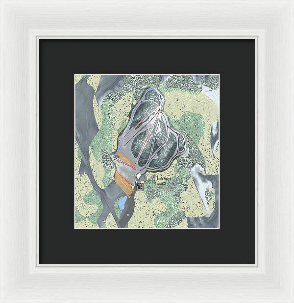 Bruce Mound Ski Trail Map - Framed Print - Powderaddicts
