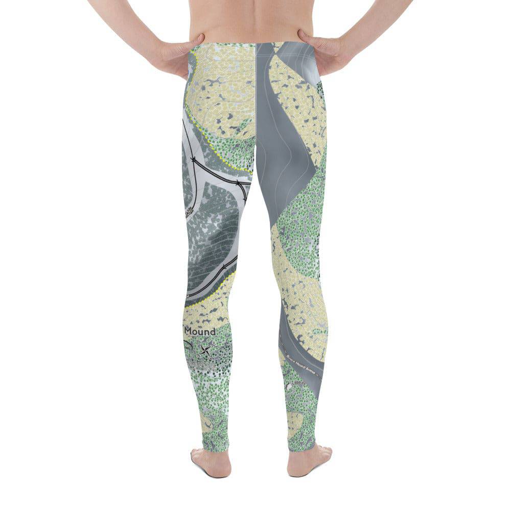 Bruce Mound, Wisconsin Ski Trail Map Men's Base Layer Bottom - Powderaddicts