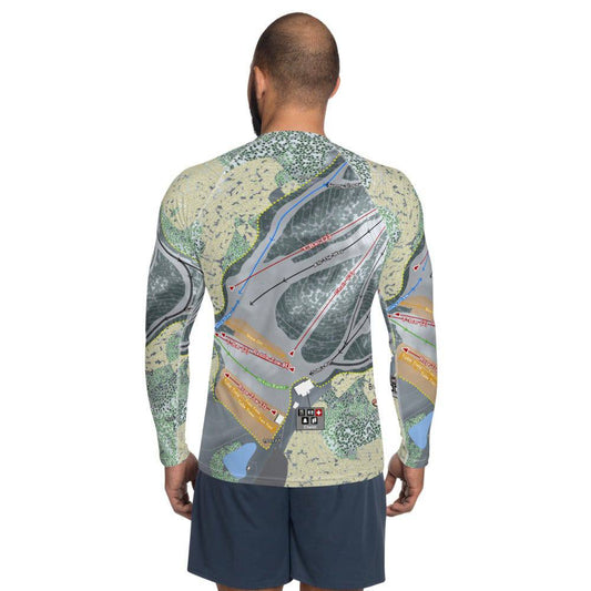 Bruce Mound, Wisconsin Ski Trail Map Men's Base Layer Top - Powderaddicts
