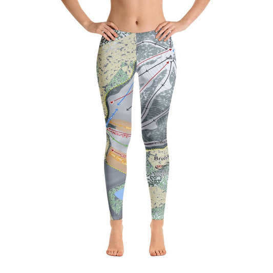 Bruce Mound, Wisconsin Ski Trail Map Women's Base Layer Bottom - Powderaddicts