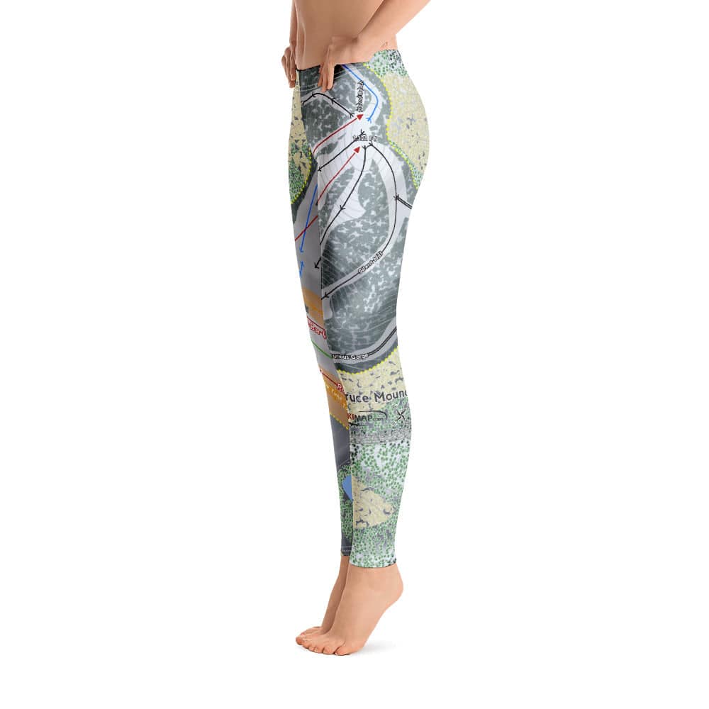 Bruce Mound, Wisconsin Ski Trail Map Women's Base Layer Bottom - Powderaddicts