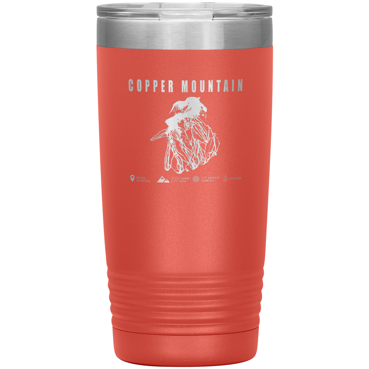 Copper Mountain Colorado Ski Trail Map 20oz Tumbler - Powderaddicts