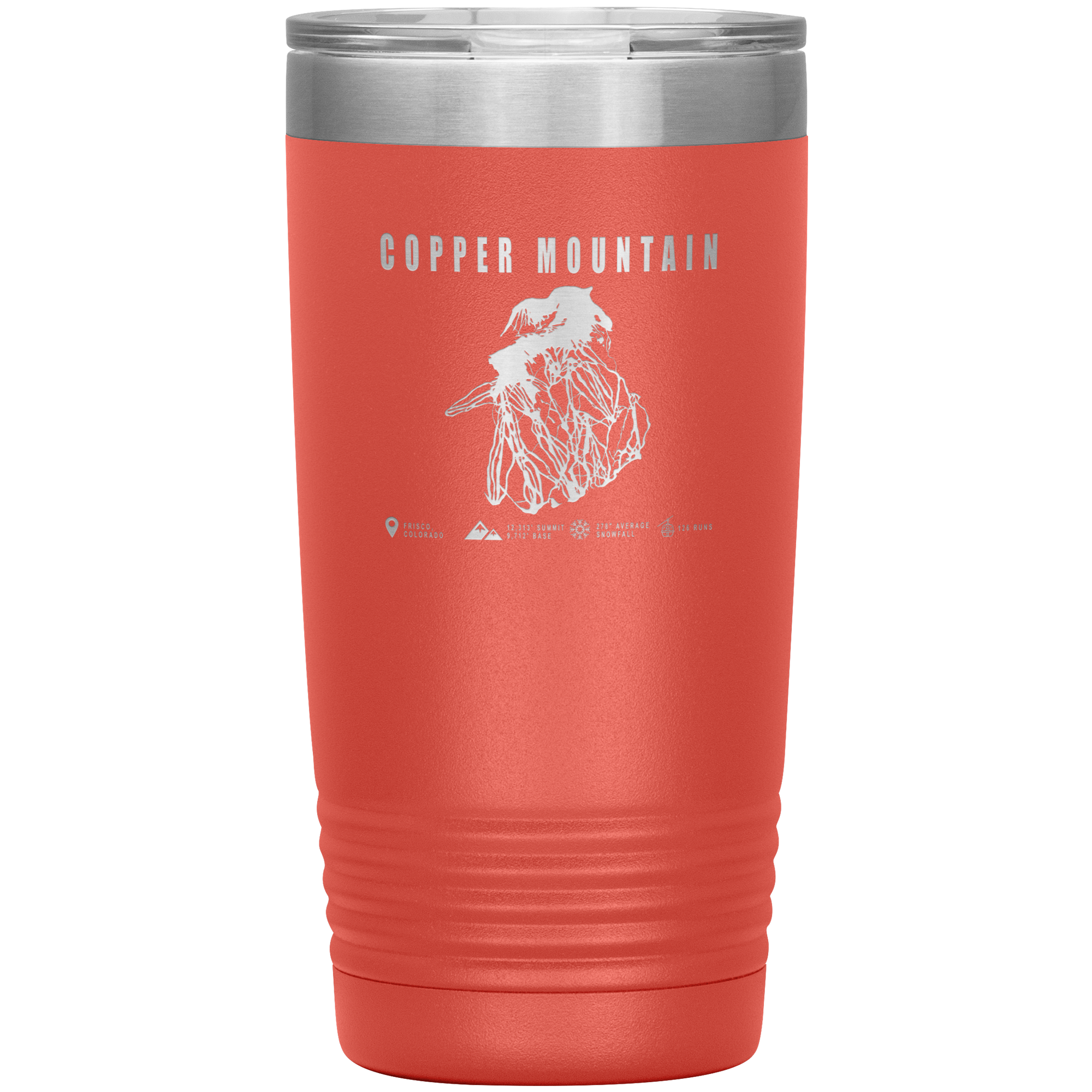 Copper Mountain Colorado Ski Trail Map 20oz Tumbler - Powderaddicts