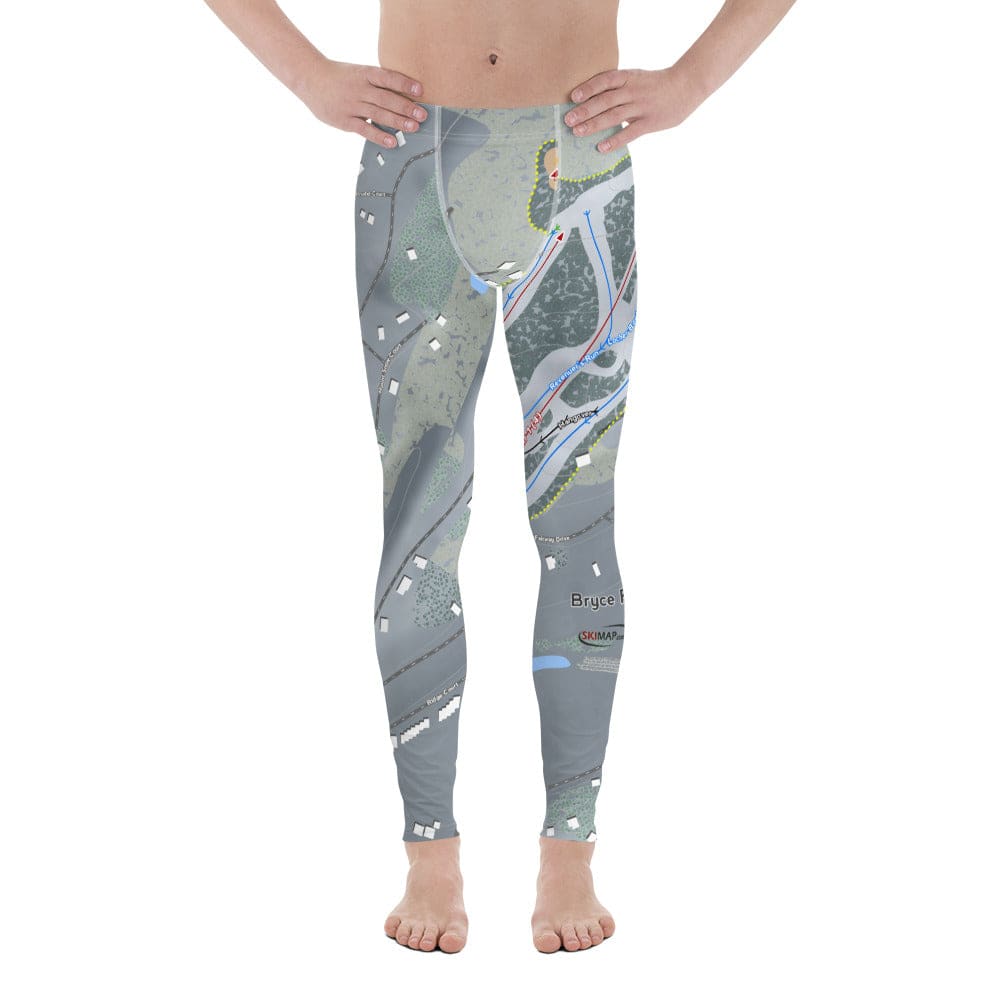 Bryce, Virginia Ski Trail Map Men's Base Layer Bottom