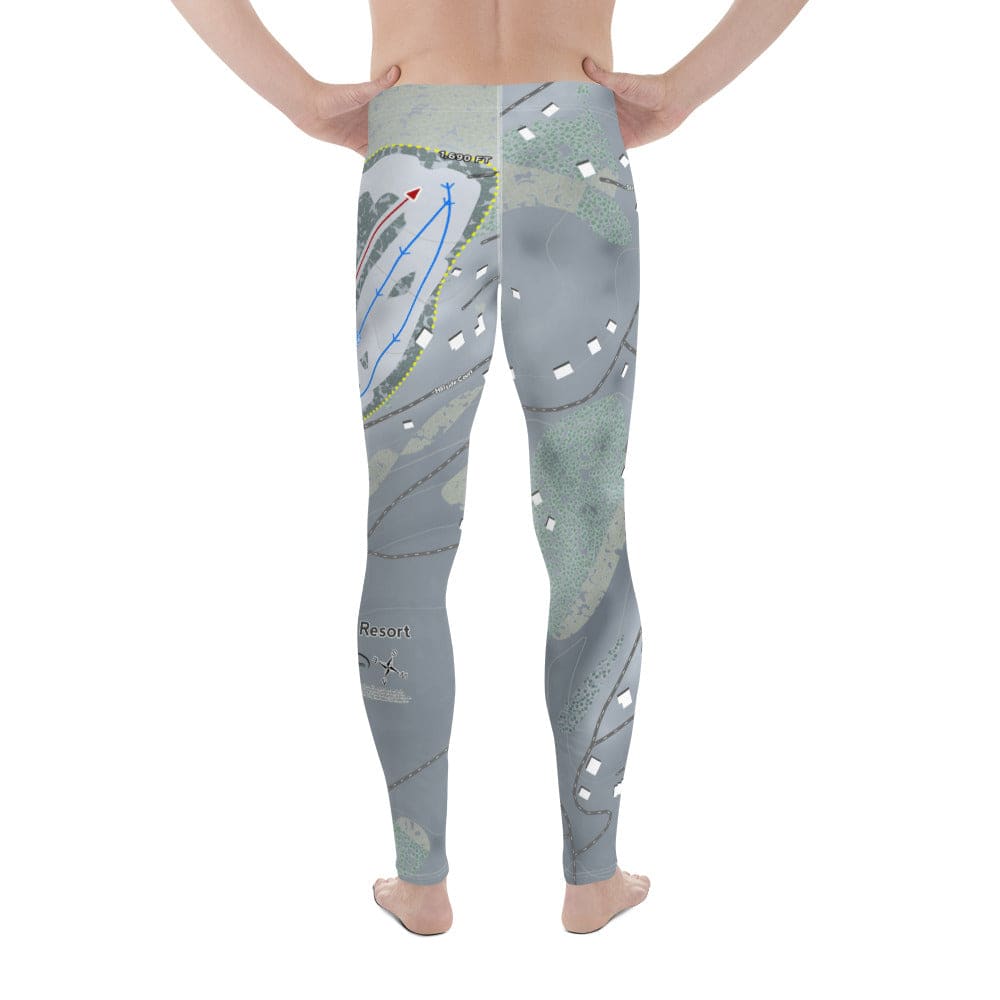 Bryce, Virginia Ski Trail Map Men's Base Layer Bottom - Powderaddicts