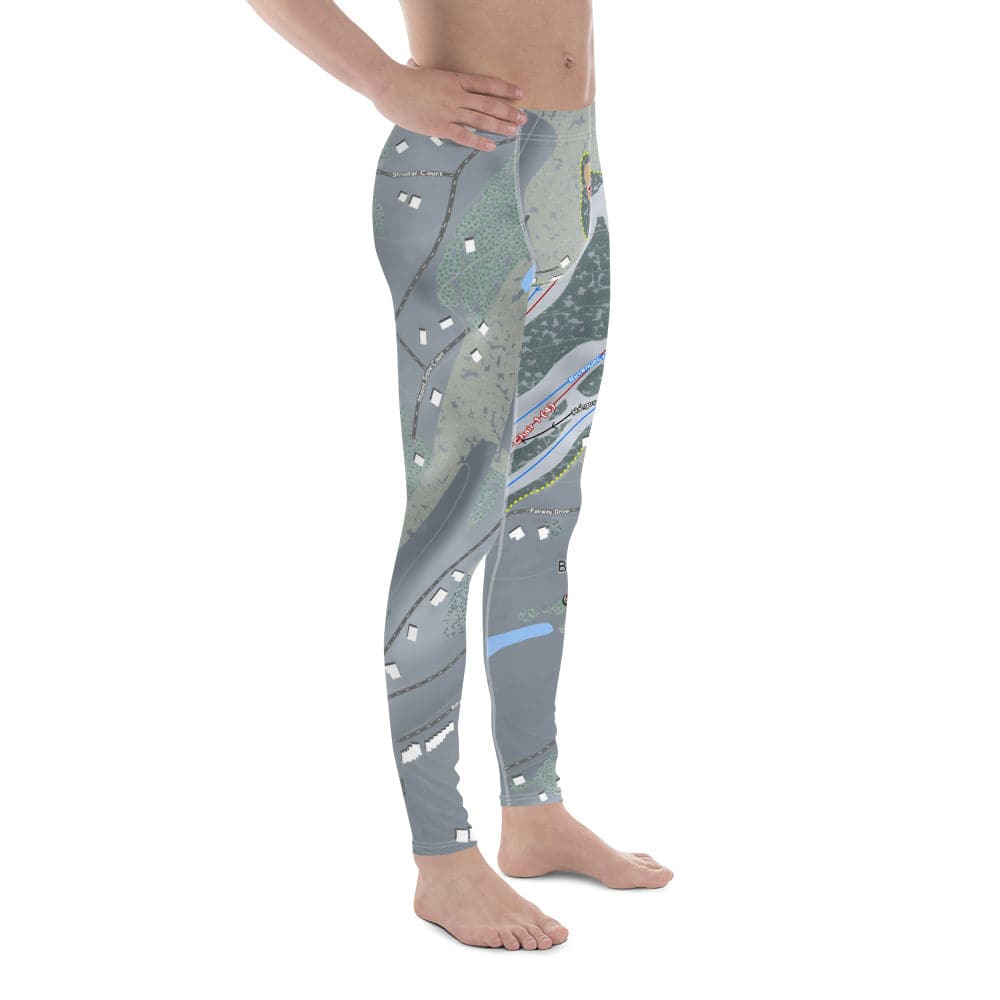 Bryce, Virginia Ski Trail Map Men's Base Layer Bottom - Powderaddicts