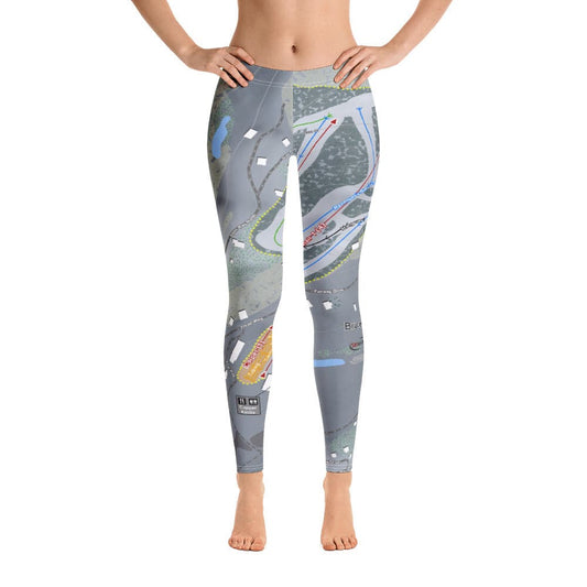Bryce, Virginia Ski Trail Map Women's Base Layer Bottom - Powderaddicts