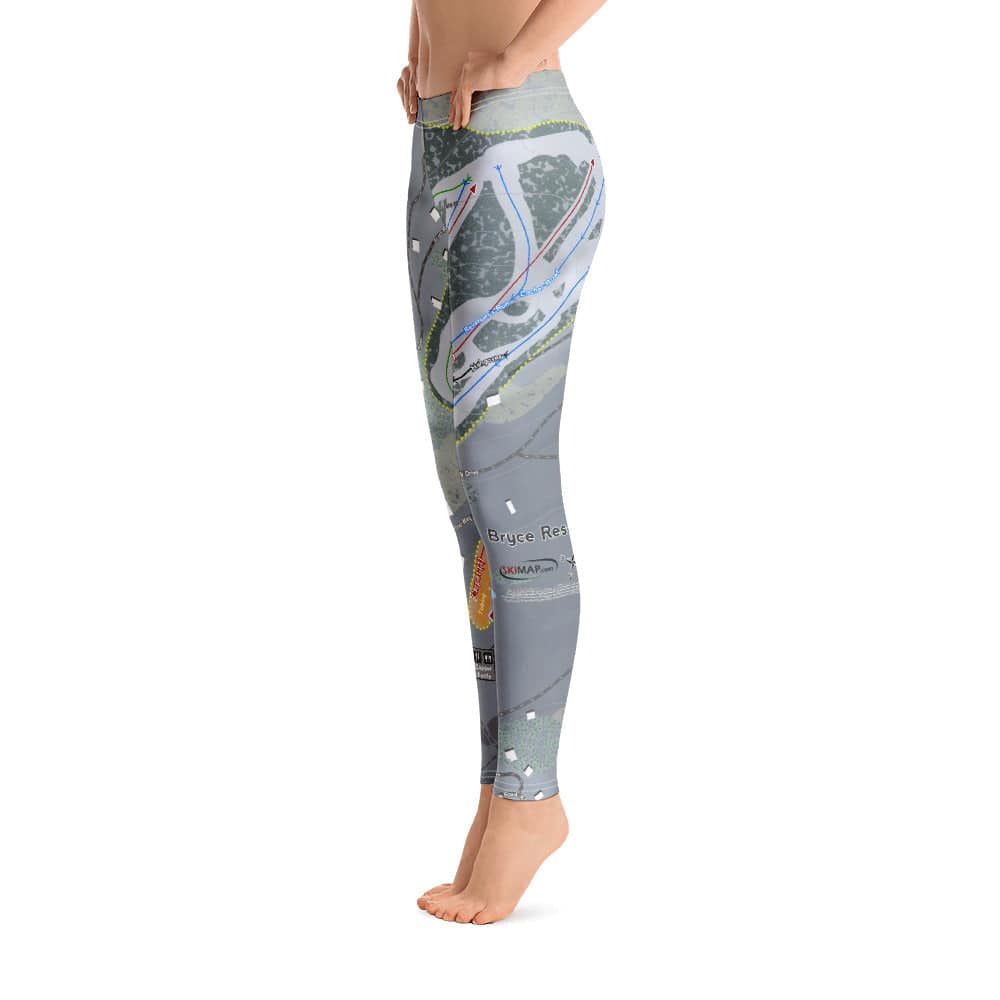 Bryce, Virginia Ski Trail Map Women's Base Layer Bottom - Powderaddicts
