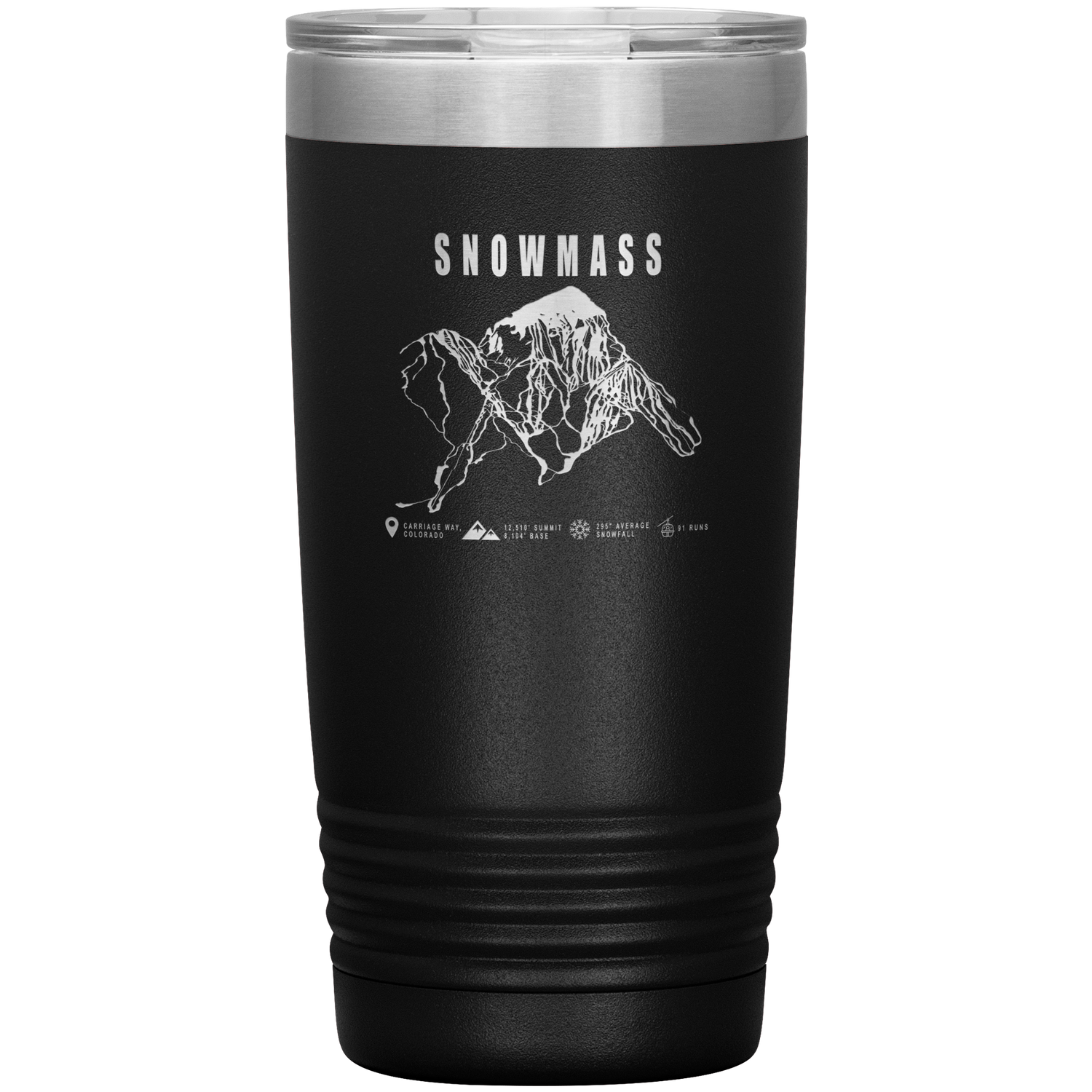 Snowmass Colorado Ski Trail Map 20oz Tumbler