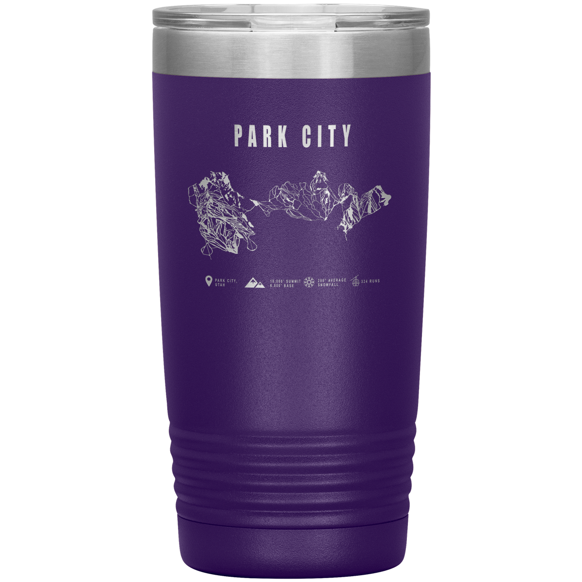 Park city,Utah Ski Trail Map 20oz Tumbler - Powderaddicts