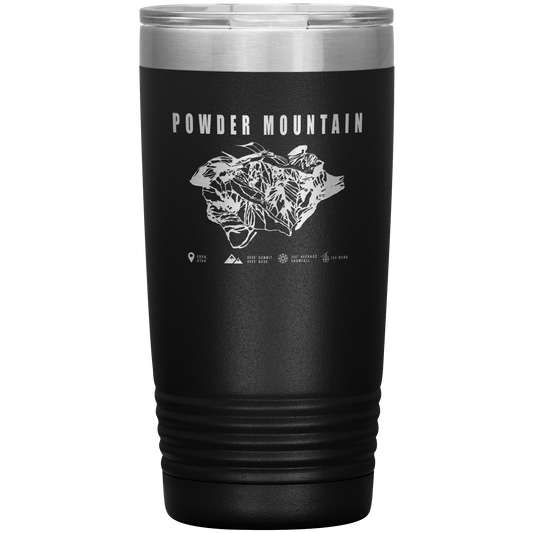 Powder Mountain,Utah Ski Trail Map 20oz Tumbler - Powderaddicts
