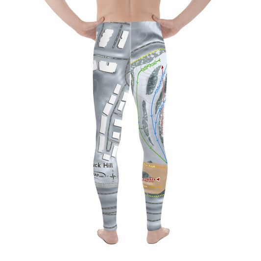 Buck Hill, Minnesota Ski Trail Map Men's Base Layer Bottom - Powderaddicts