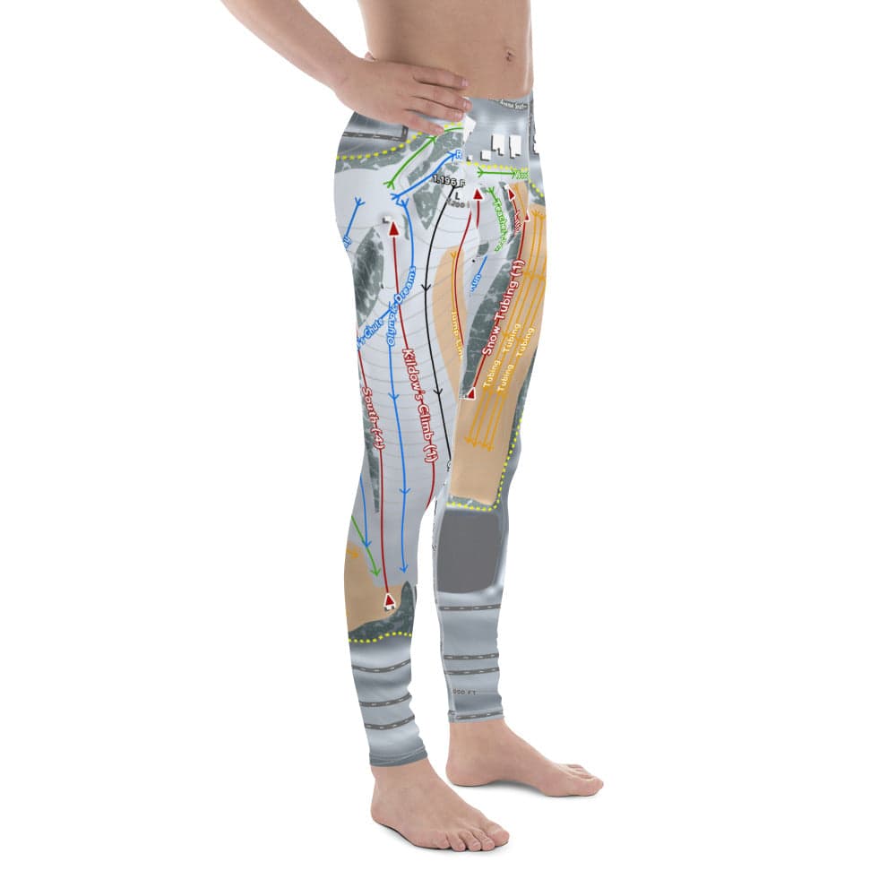 Buck Hill, Minnesota Ski Trail Map Men&#39;s Base Layer Bottom - Powderaddicts