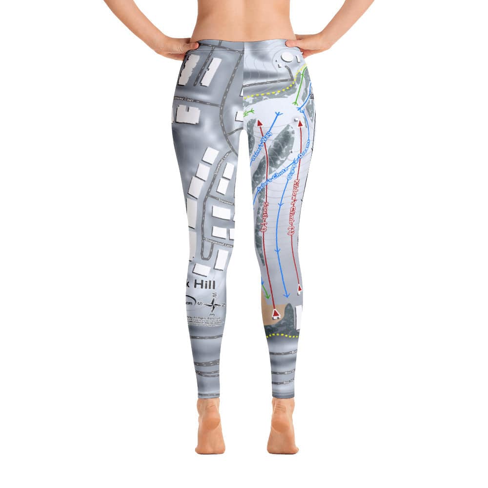 Buck Hill, Minnesota Ski Trail Map Women's Base Layer Bottom - Powderaddicts