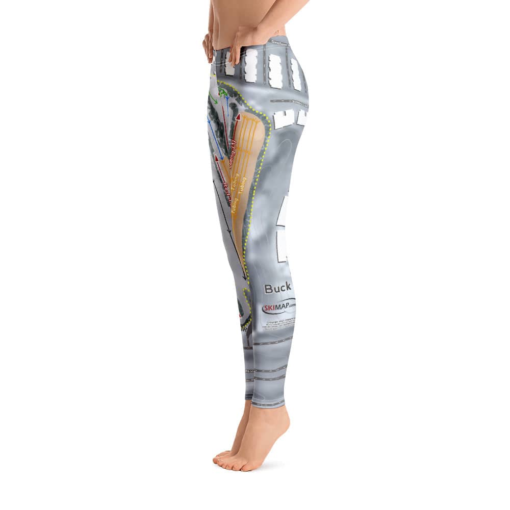 Buck Hill, Minnesota Ski Trail Map Women's Base Layer Bottom - Powderaddicts