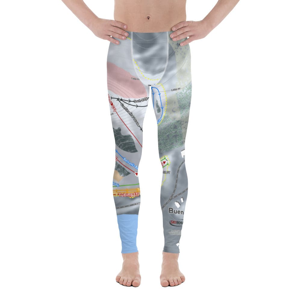 Buena Vista, Minnesota Ski Trail Map Men&#39;s Base Layer Bottom - Powderaddicts