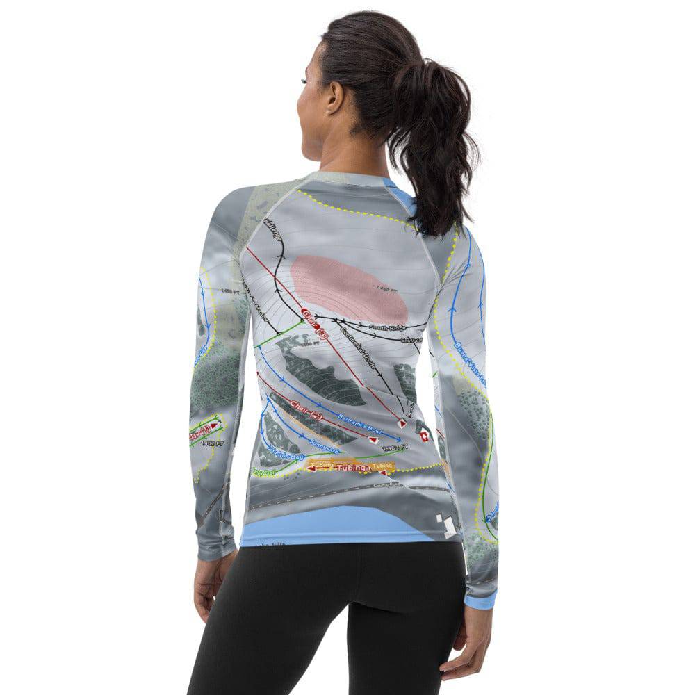 Buena Vista, Minnesota Ski Trail Map Women's Base Layer Top - Powderaddicts