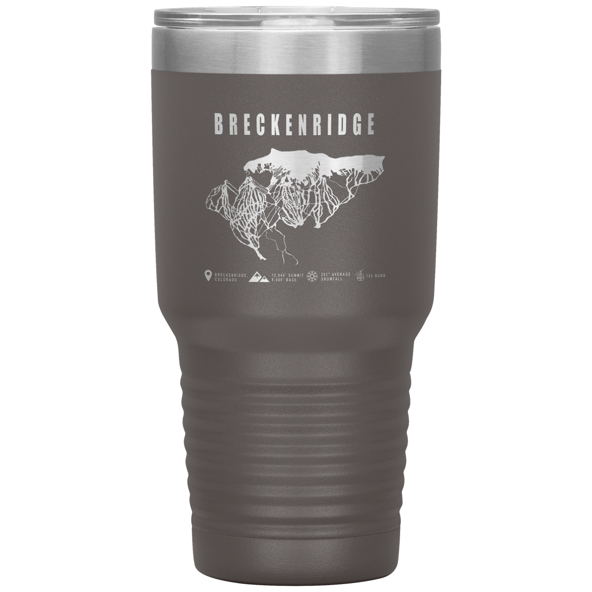 Breckenridge Colorado Ski Trail Map 30oz Tumbler - Powderaddicts