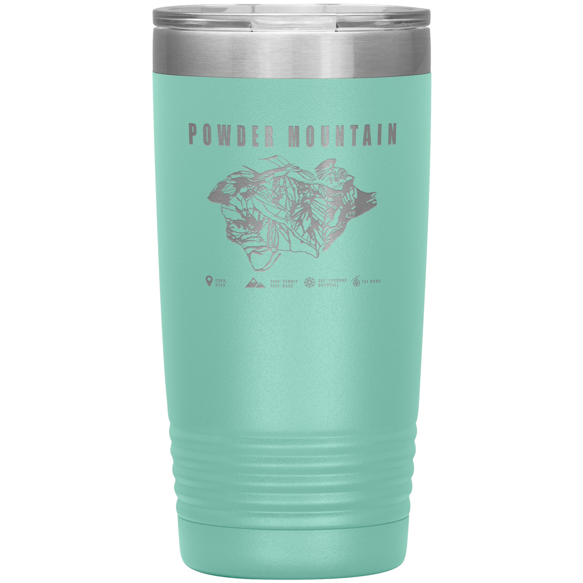 Powder Mountain,Utah Ski Trail Map 20oz Tumbler - Powderaddicts