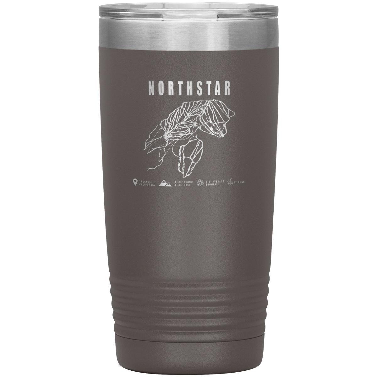 Northstar, California Ski Trail Map 20oz Tumbler - Powderaddicts