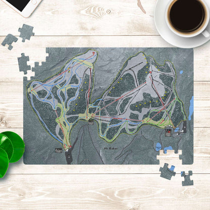 Mt Baker Washington Ski Map Resort Puzzle - Powderaddicts