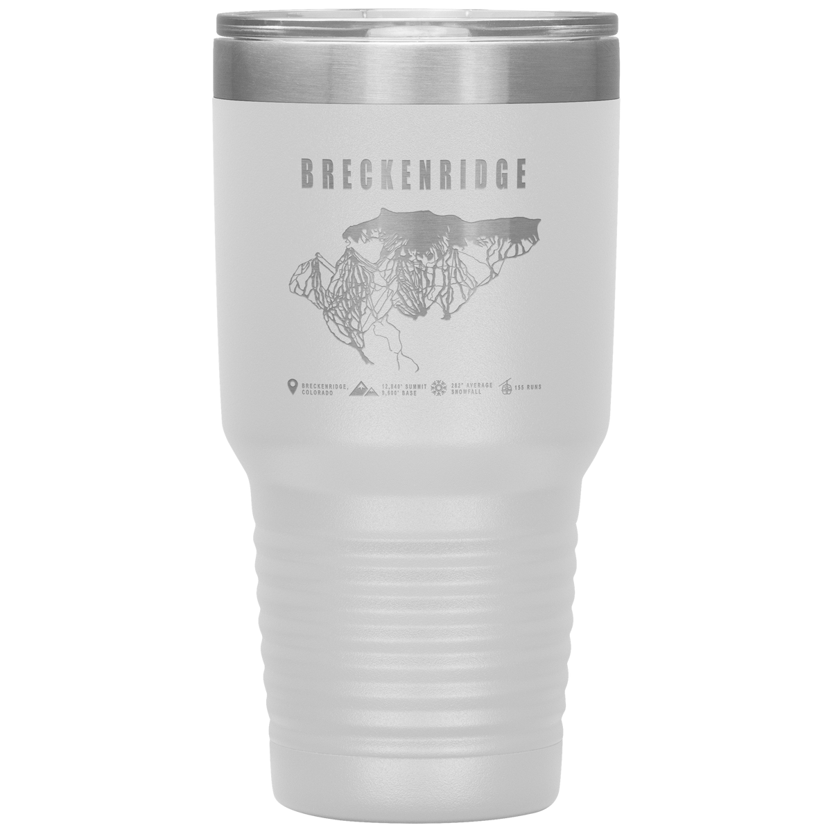 Breckenridge Colorado Ski Trail Map 30oz Tumbler - Powderaddicts