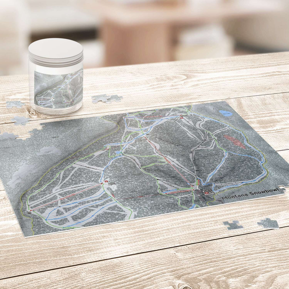 Montana Snowbowl Montana Ski Trail Map Puzzle - Powderaddicts