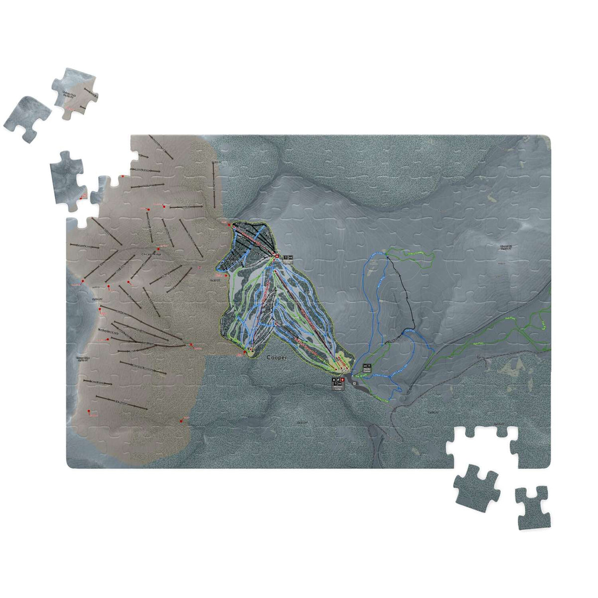 SkiCooper, Colorado Ski Trail Map Puzzles - Powderaddicts