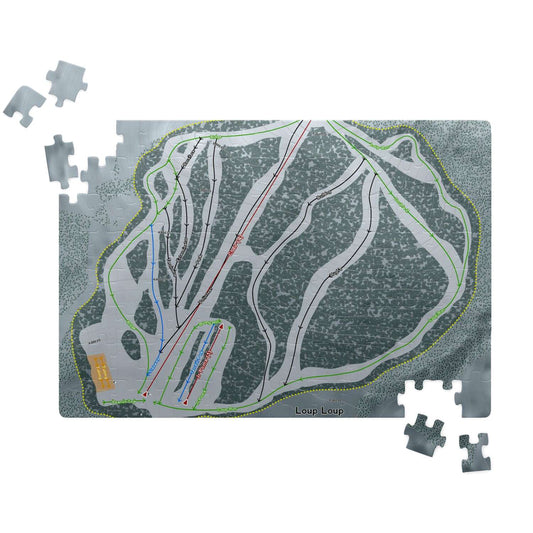 Loup Loup Washington Ski Map Resort Puzzle - Powderaddicts