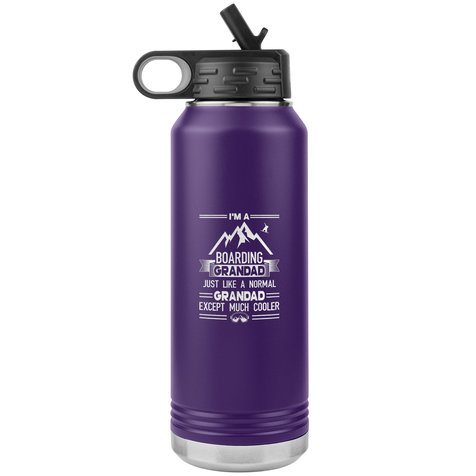 I'm A Boarding Grandad 32oz Water Bottle Tumbler - Powderaddicts