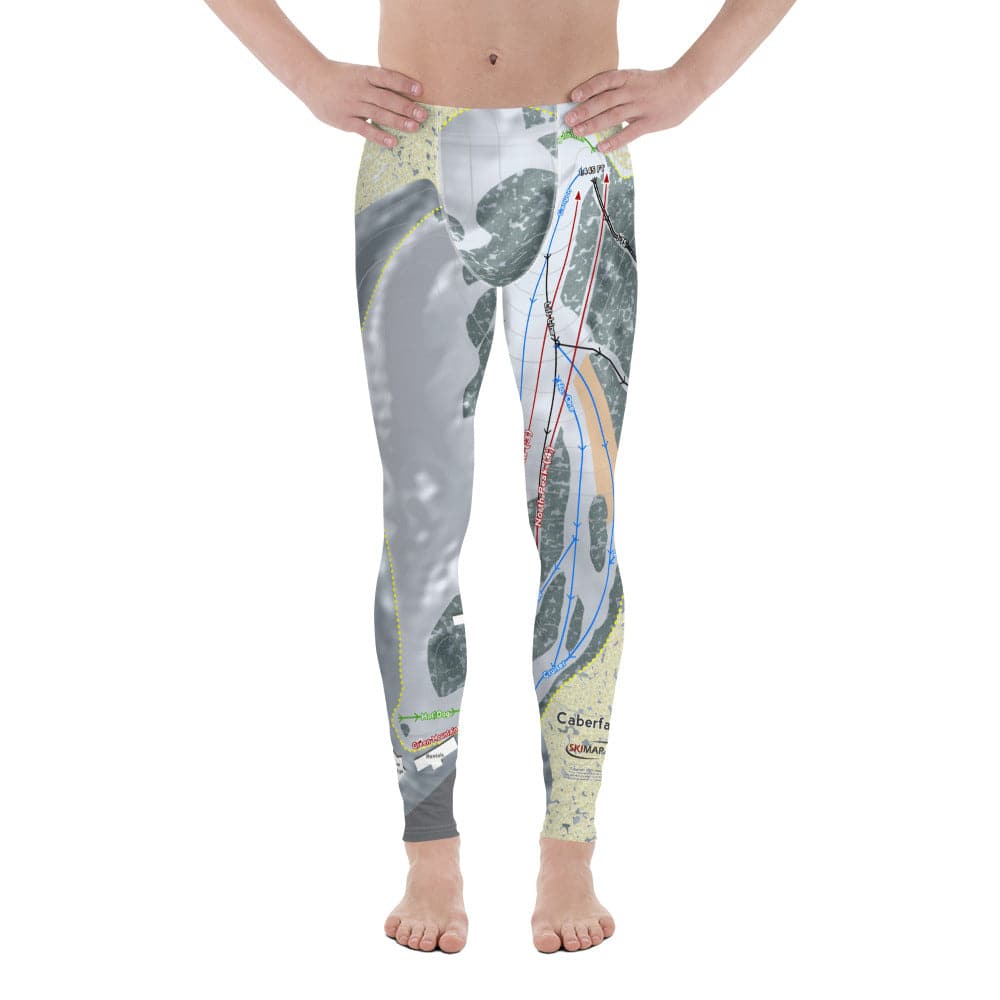 Caberfae Peaks, Michigan Ski Trail Map Men's Base Layer Bottom