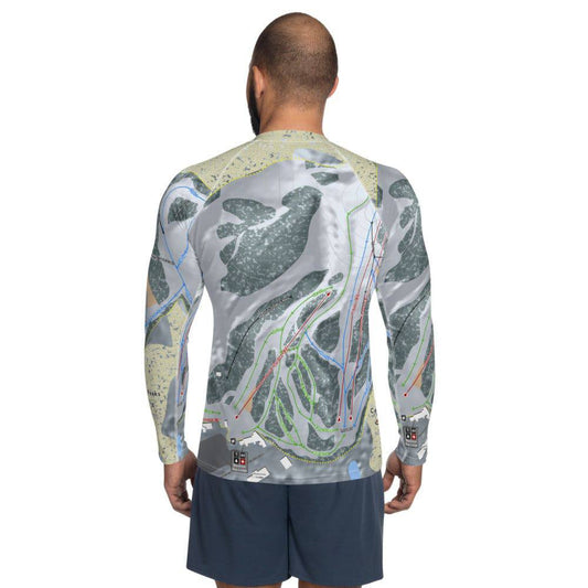 Caberfae Peaks, Michigan Ski Trail Map Men's Base Layer Top - Powderaddicts