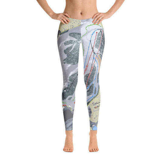 Caberfae Peaks, Michigan Ski Trail Map Women's Base Layer Bottom - Powderaddicts