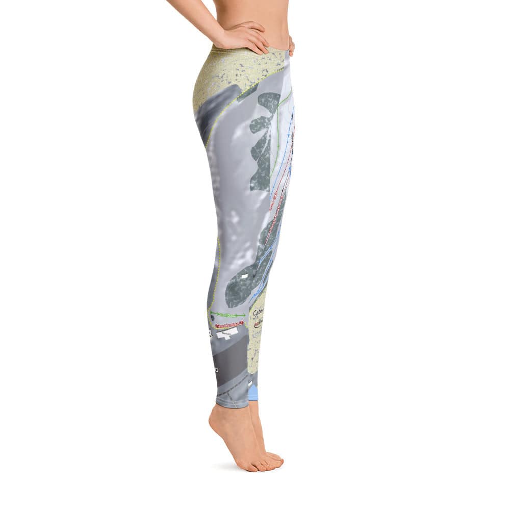 Caberfae Peaks, Michigan Ski Trail Map Women's Base Layer Bottom - Powderaddicts