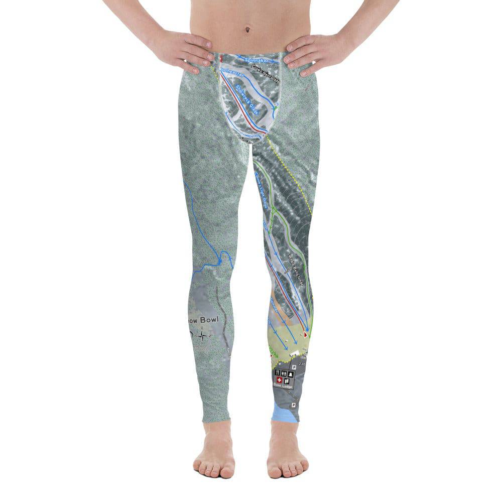 Camden Snow Bowl, Maine Ski Trail Map Men's Base Layer Bottom